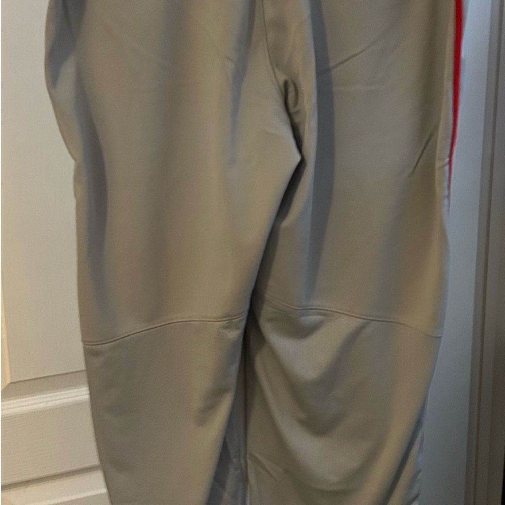 Nike Gray and Red Dress Pants with Sporty Stripe - Picture 3 of 4